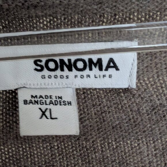 Sonoma Women's Open Front Cardigan w/Pockets in Heathered Mocha Size XL in EUC - Picture 8 of 8